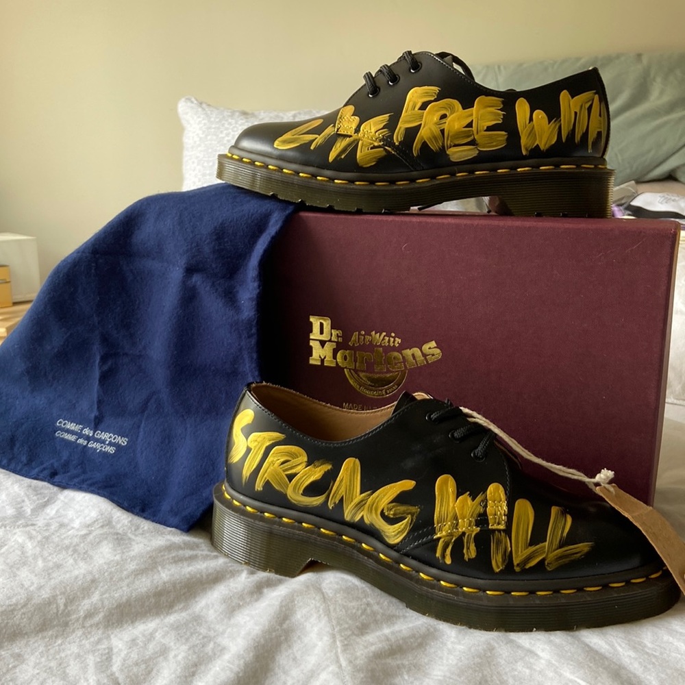 COMME DES GARÇONS x Dr. Martens Hand Painted Smooth Leather Oxfords